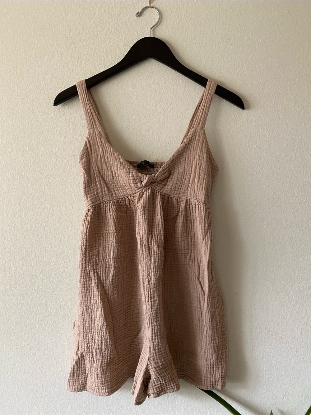 Final Touch Soft Tan Gauze Romper